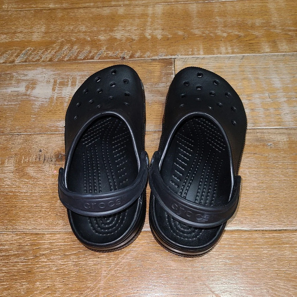 Crocs Black Unisex Kids Junior Size 2 Comfort Clogs - Picture 3 of 8